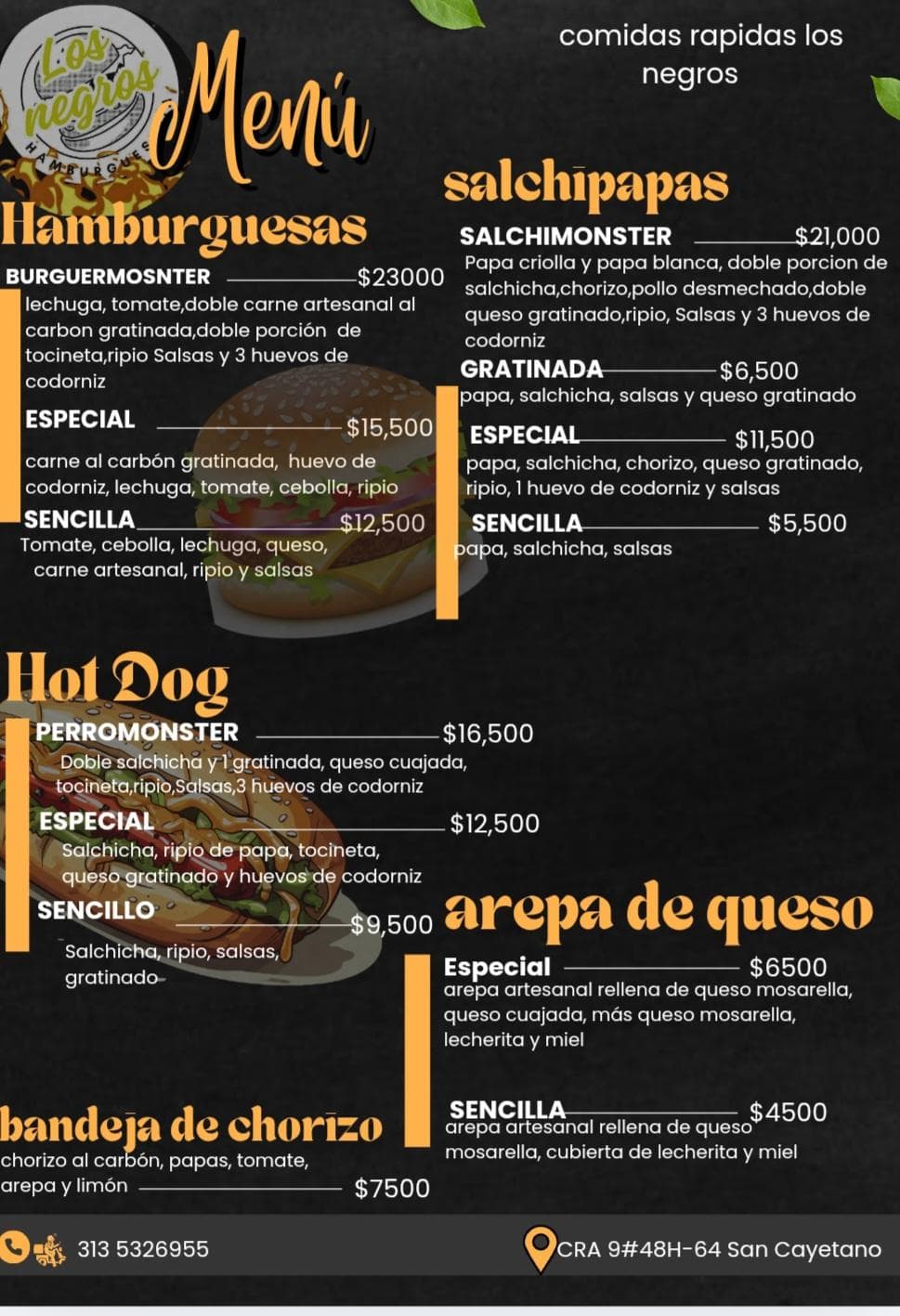 Burgers, perros y salchipapas