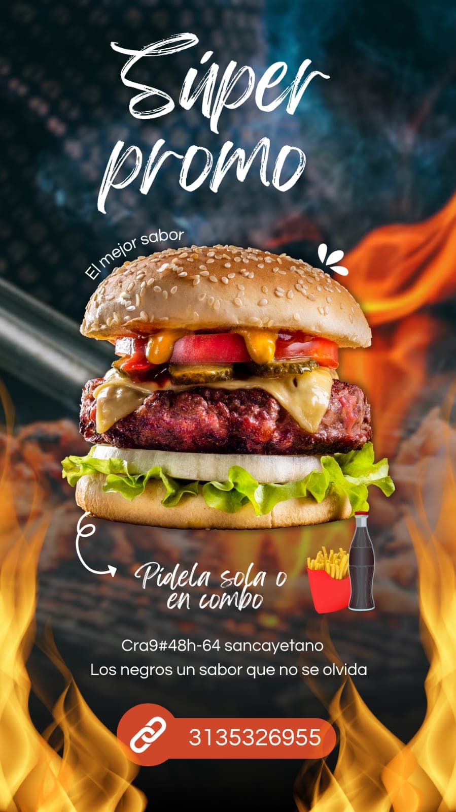 Súper Promo - Hamburguesa al carbón